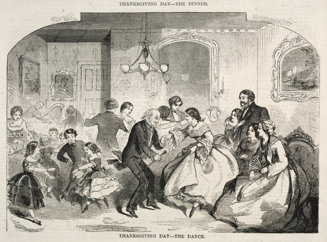 Thanksgiving Day - De Dans, 1858 door Winslow Homer