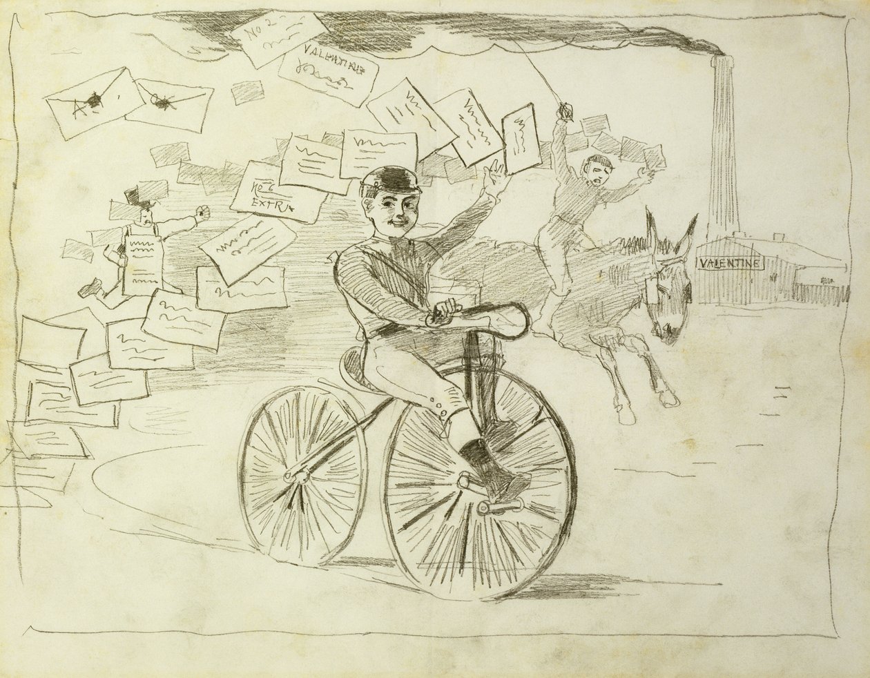 De fietskoerier door Winslow Homer