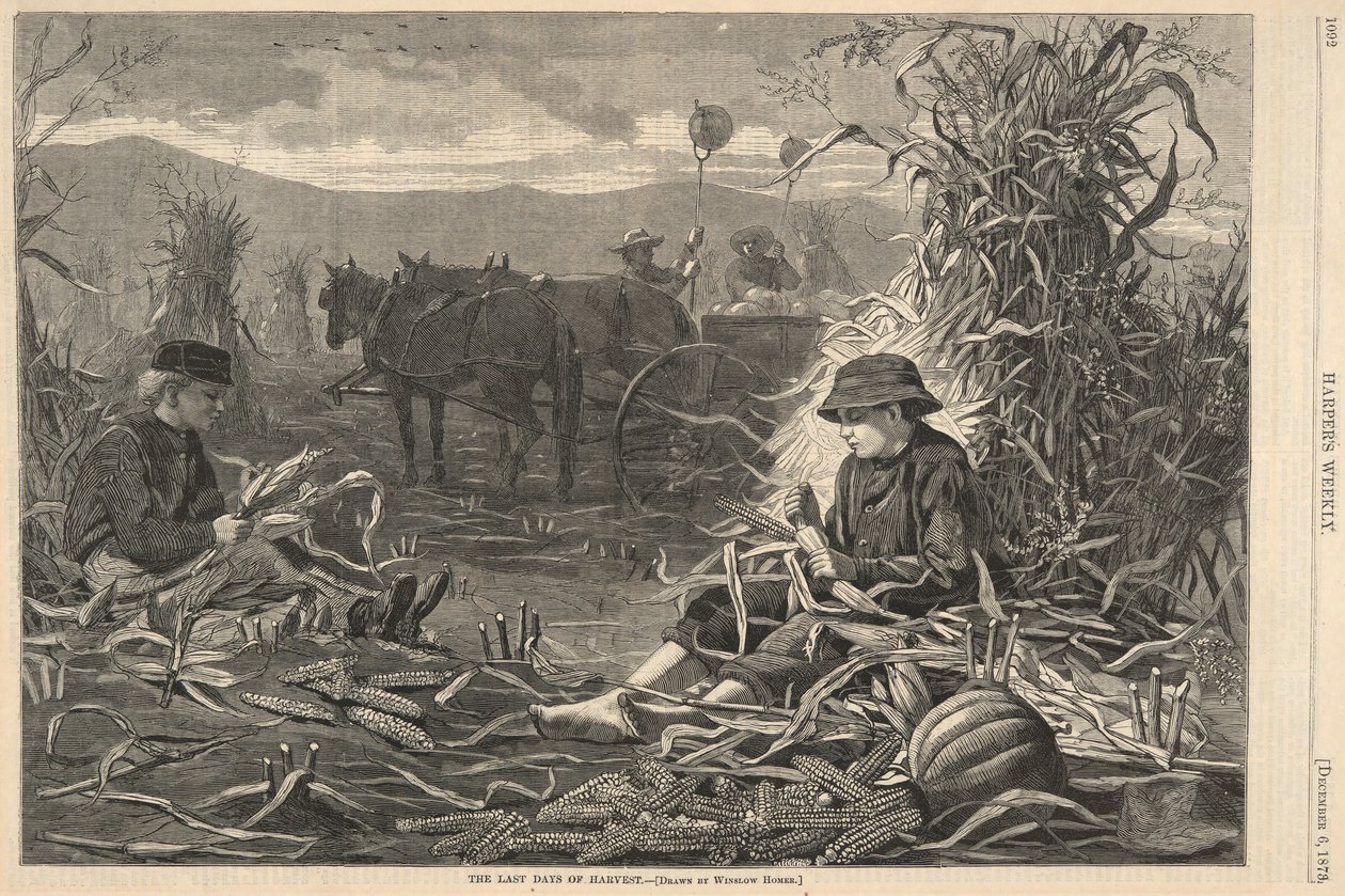 De laatste dagen van de oogst, uit Harper door Winslow Homer