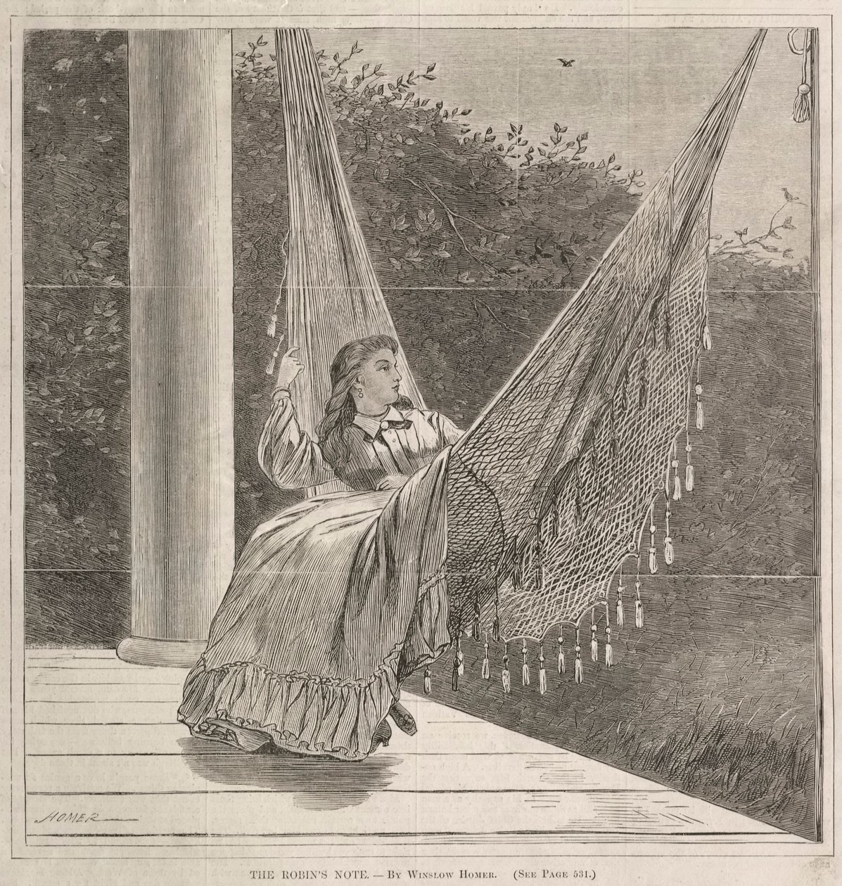 De Robins Note, 1870 door Winslow Homer