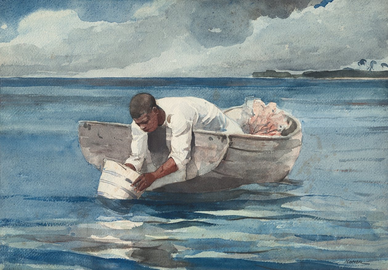 De Waterwaaier, 1898-99 door Winslow Homer