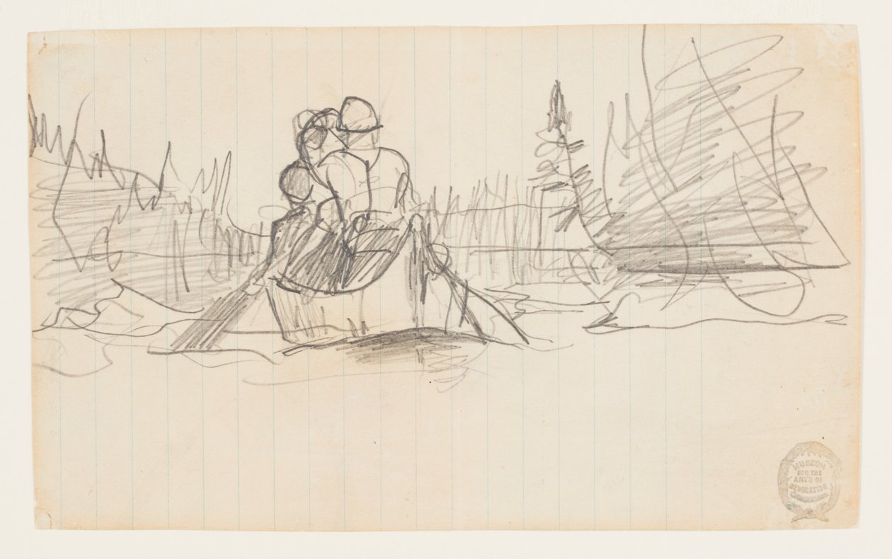 Twee Mannen in een Kano door Winslow Homer