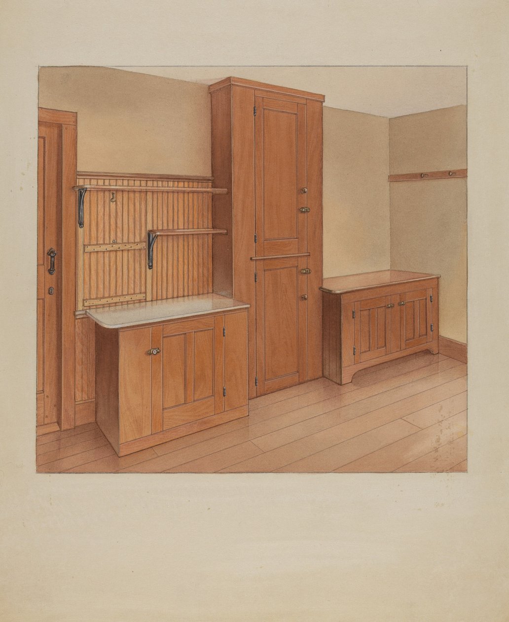 Ingebouwde meubels, 1937 door Winslow Rich