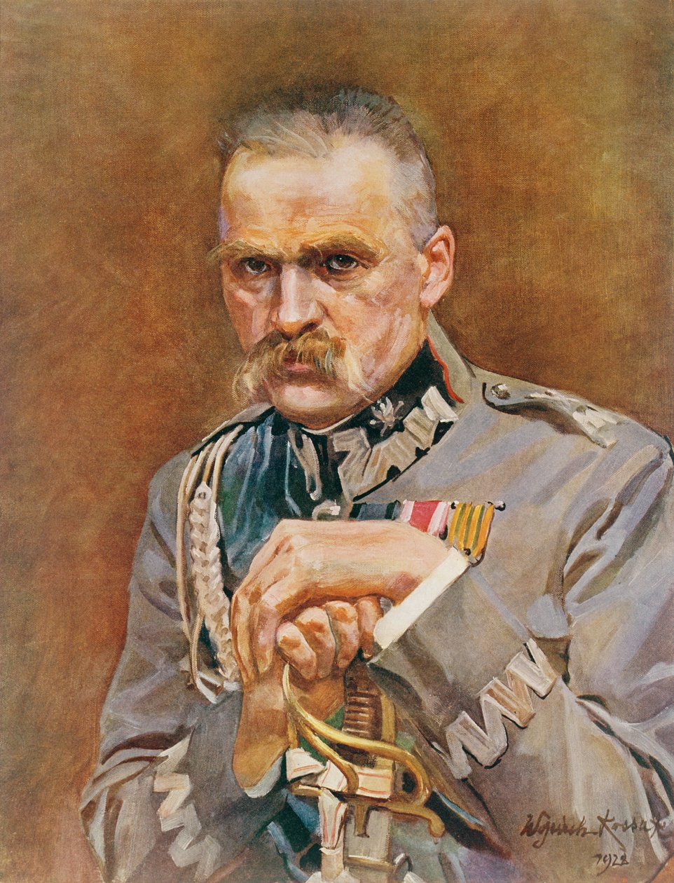 Maarschalk Joseph Pilsudski (1867-1935) door Wojciech Kossak