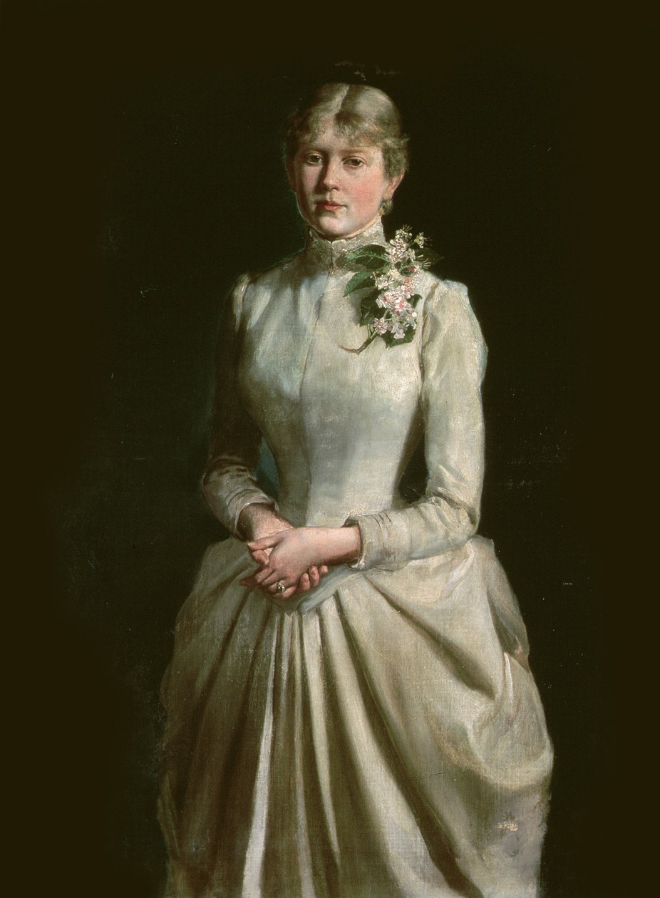 Portret van de Vrouw van de Kunstenaar, Mary, 1884 door Wojciech Kossak
