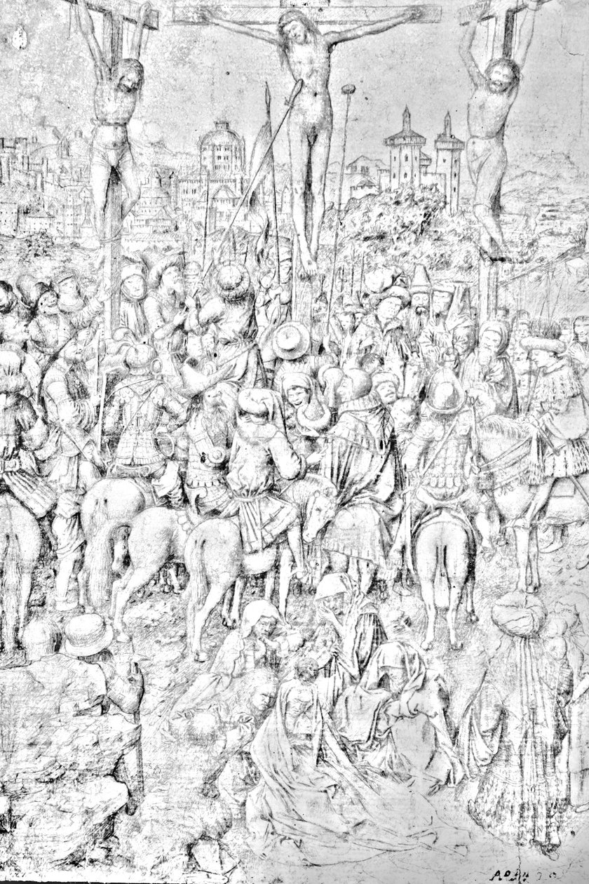 Kruisiging van Christus door Workshop of Jan van Eyck