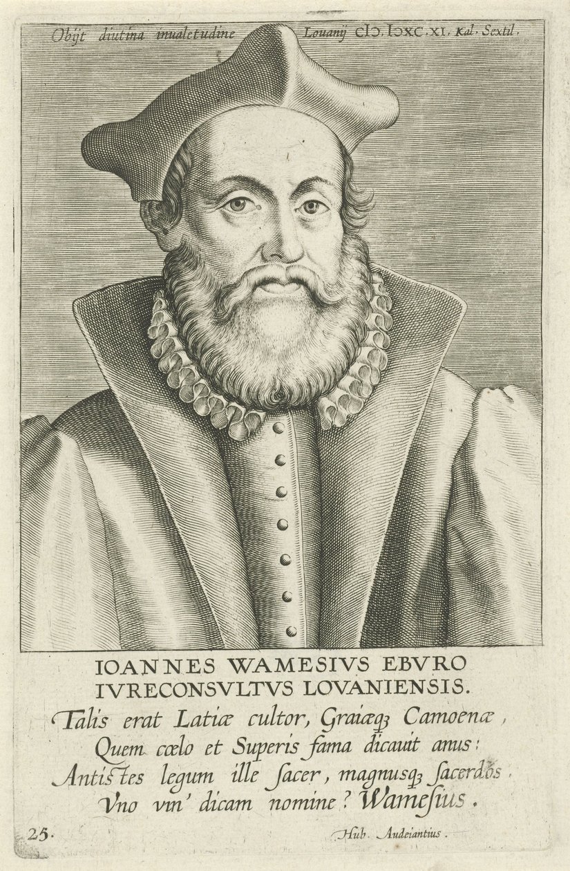 Portret van Johannes Wamesius door Workshop of Philip Galle