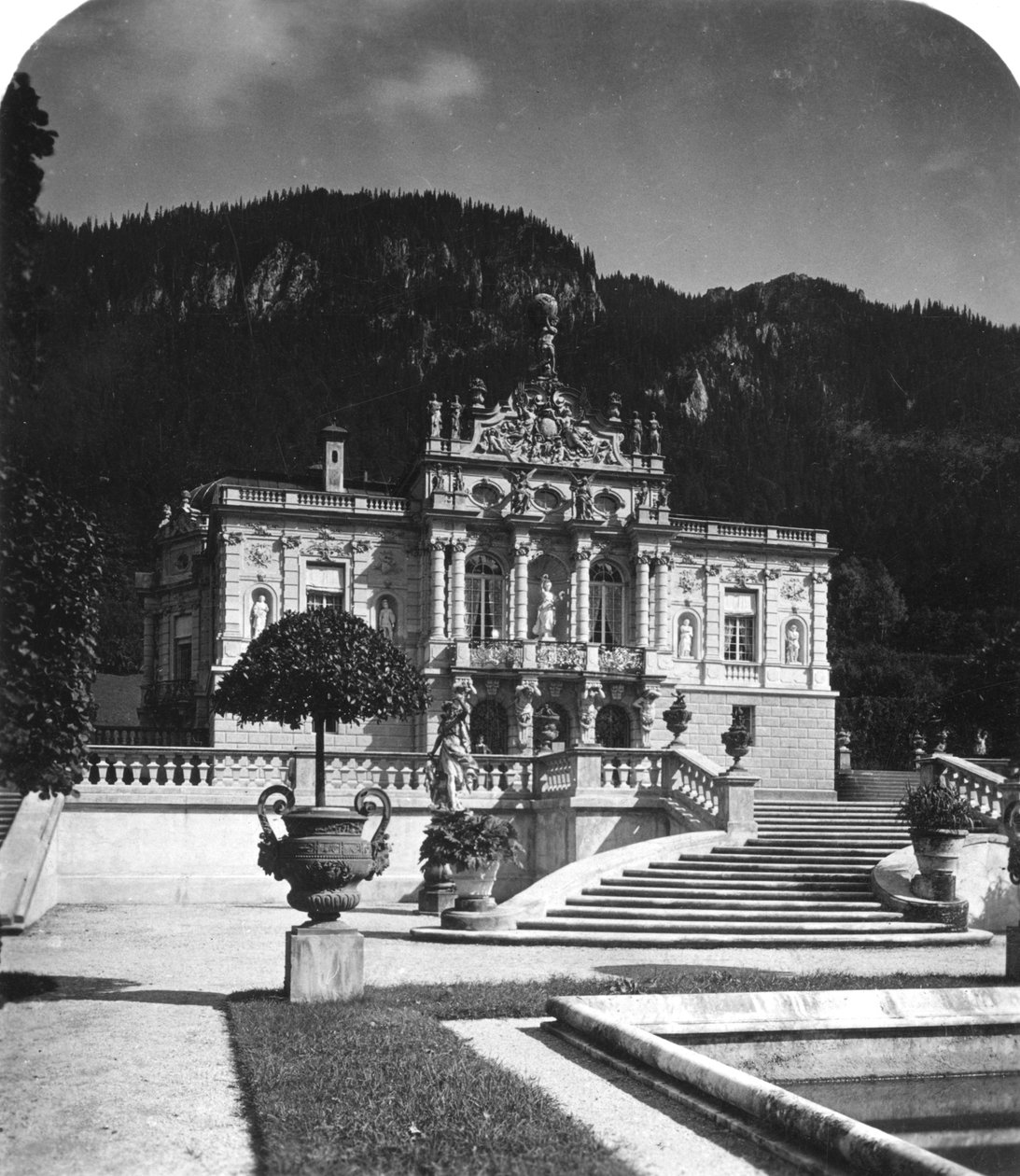 Slot Linderhof, Beieren, Duitsland, ca. 1900s door Wurthle and Sons