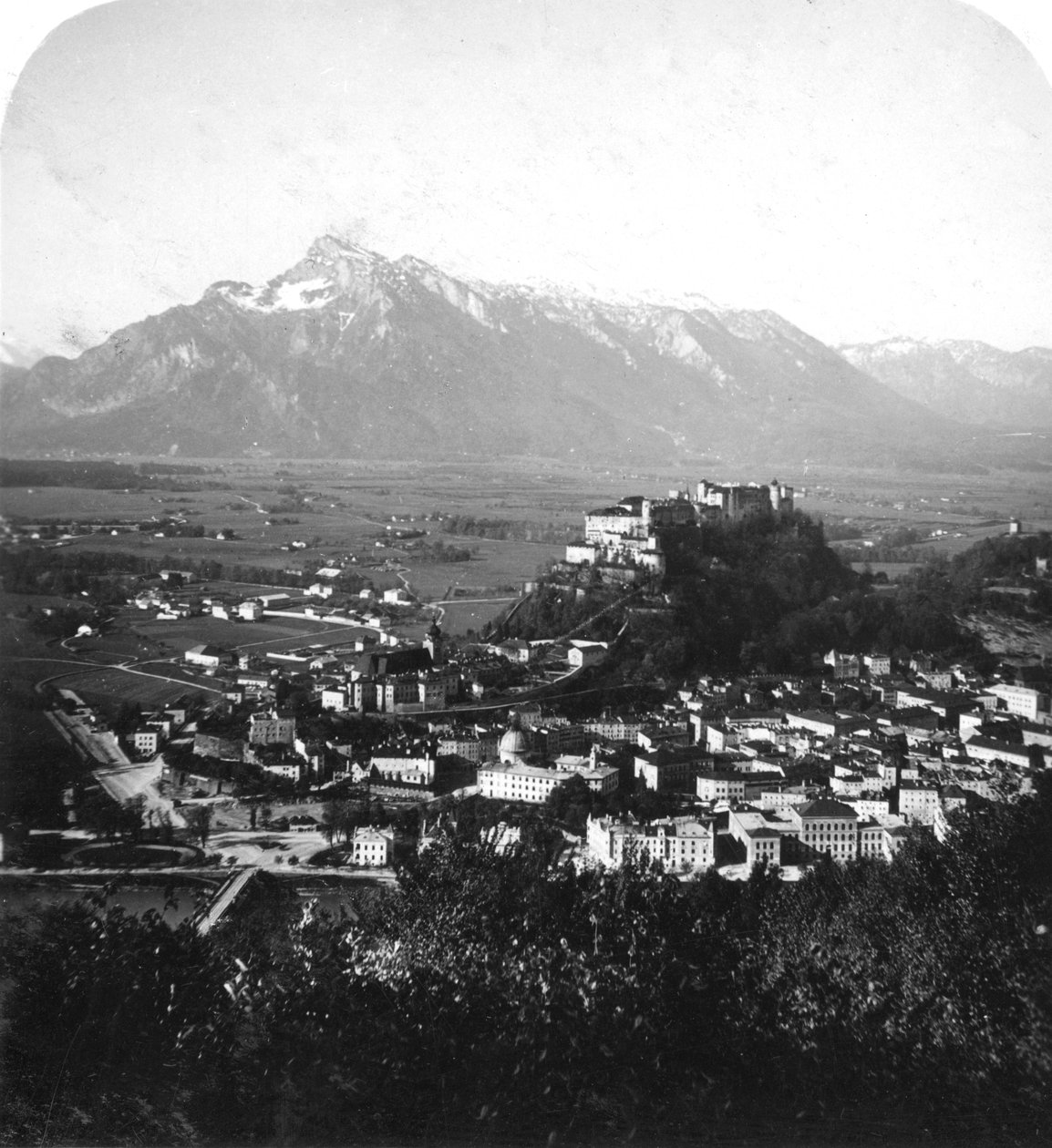 De Kapuzinerberg, Salzburg, Oostenrijk, ca. 1900 door Wurthle and Sons