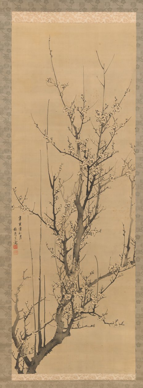 Pruimenbloesems, gedateerd 1851 door Yamamoto Baiitsu