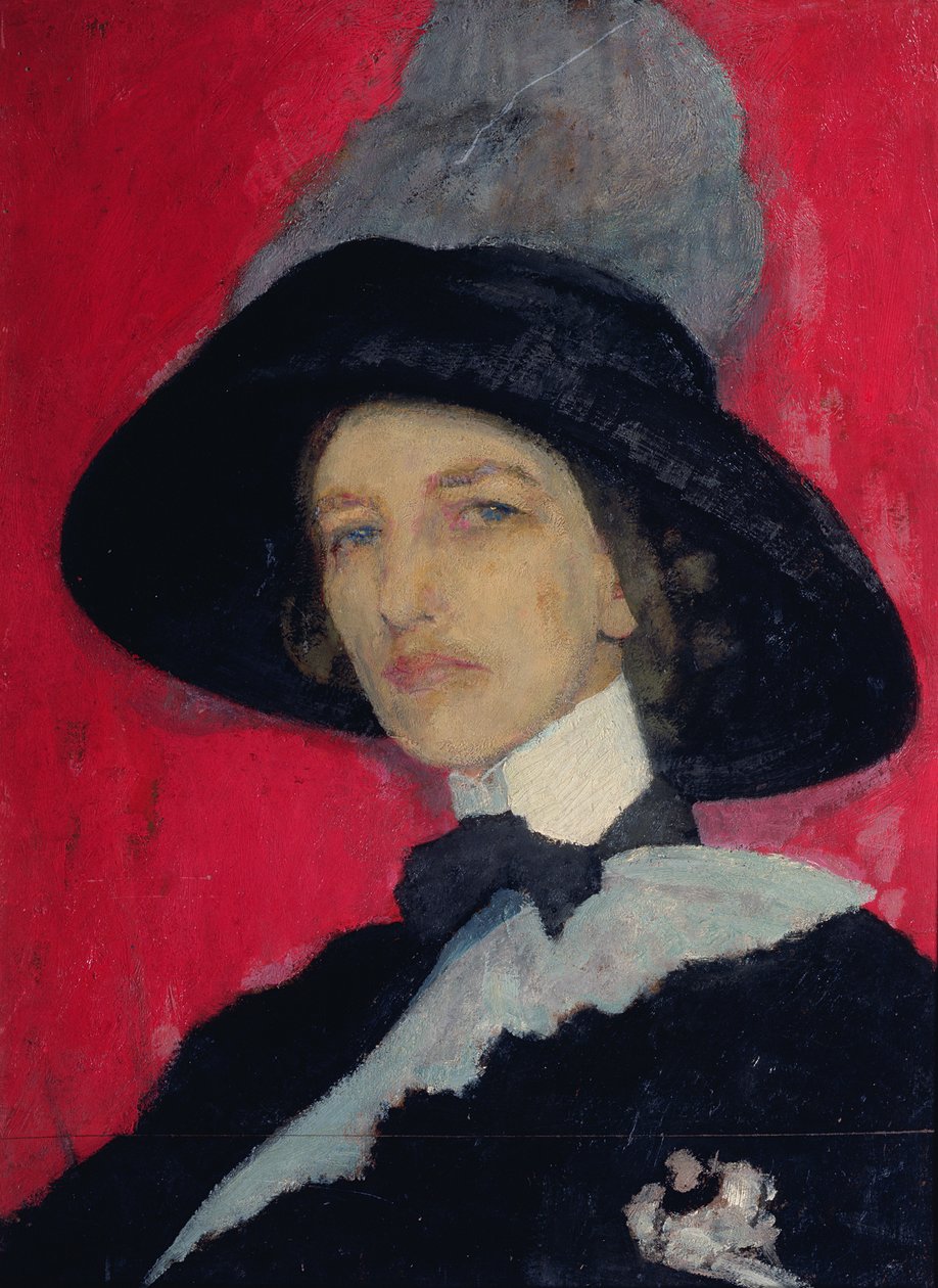 Zelfportret, 1910 door Yelisaveta Sergeyevna Kruglikova