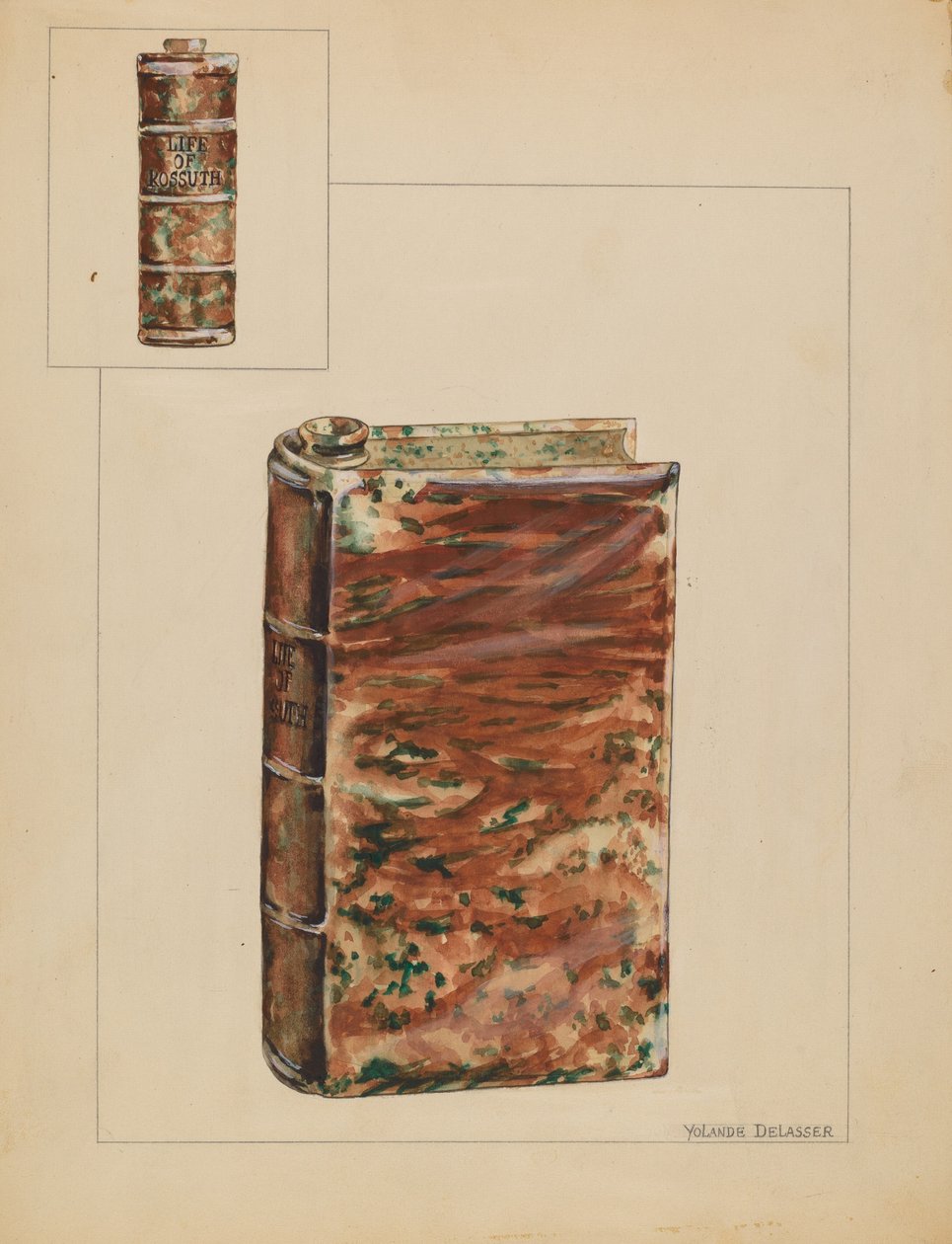 Boek Fles, ca. 1937 door Yolande Delasser