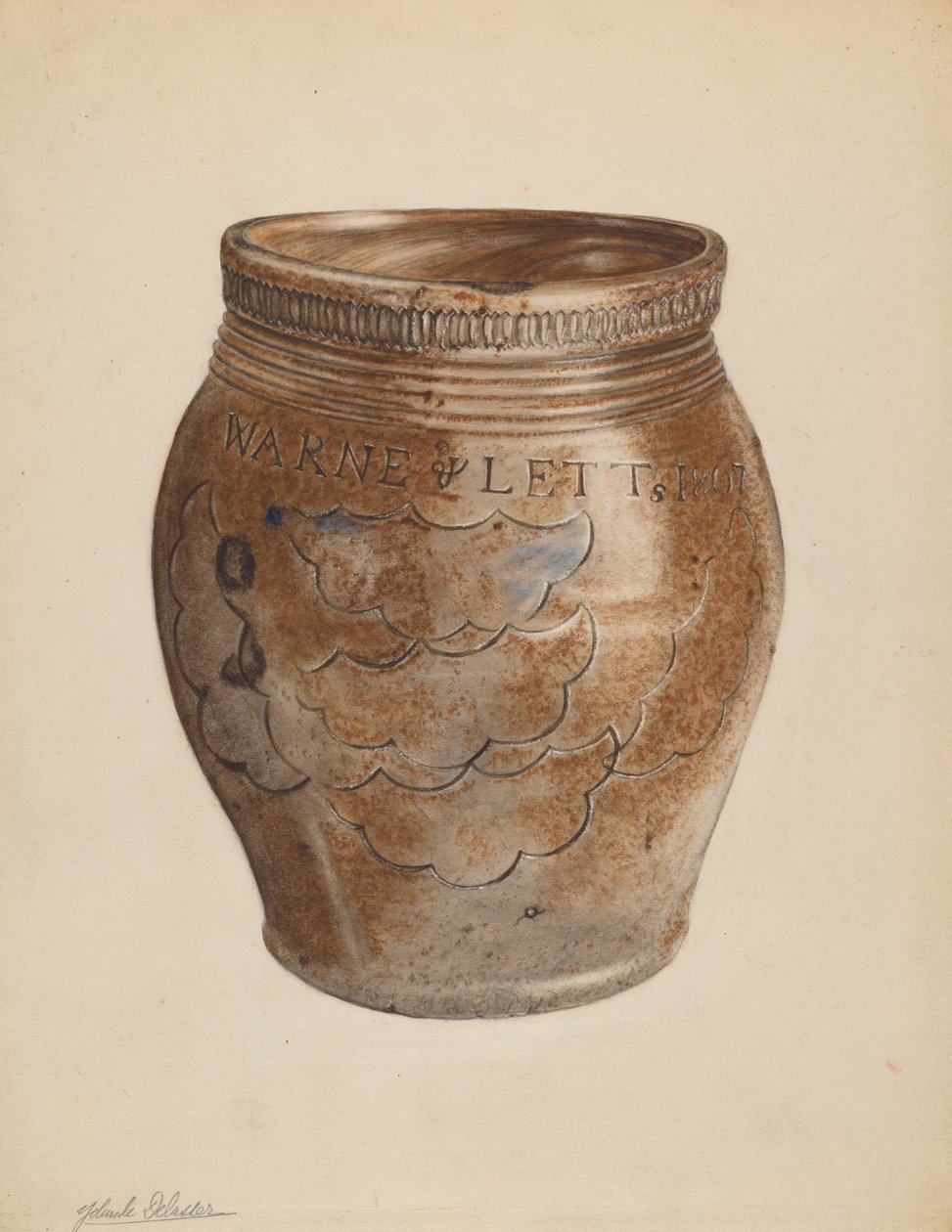 Aardewerk, ca. 1937 door Yolande Delasser