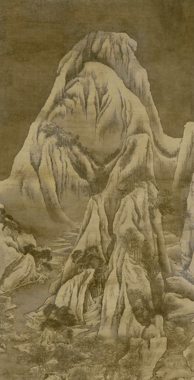 Winterlandschap, Qing-dynastie door Yuan Jiang