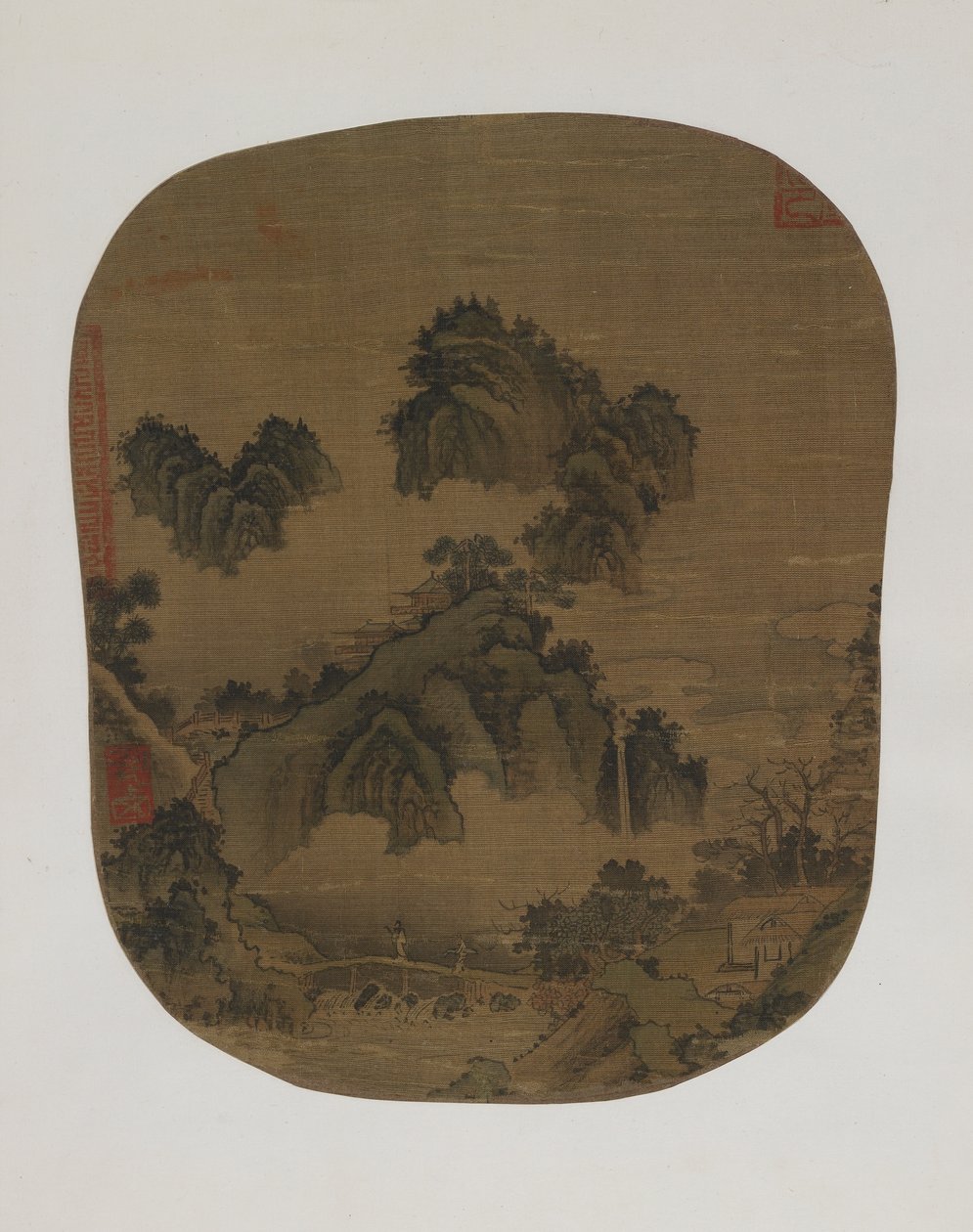 Berglandschap door Yuan Dynasty Chinese School