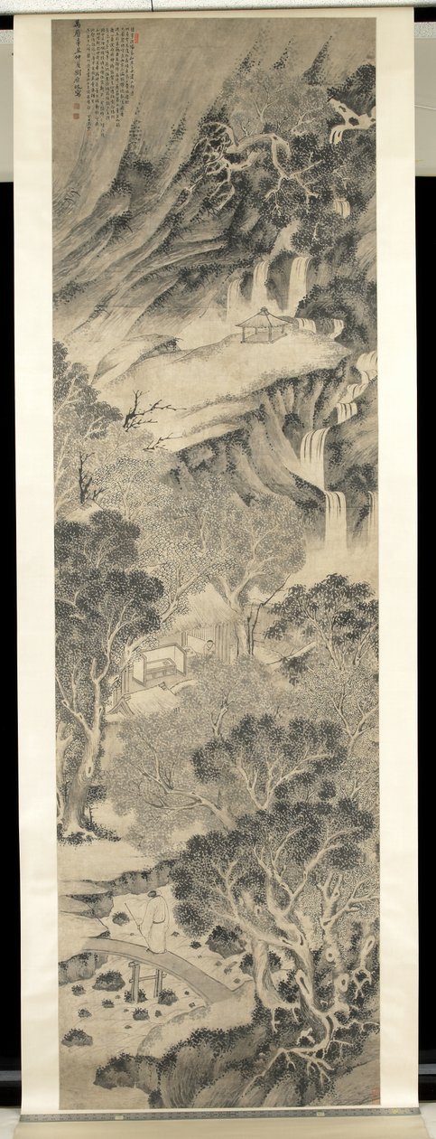 Geleerde in Landschap door Yuanqi Liu