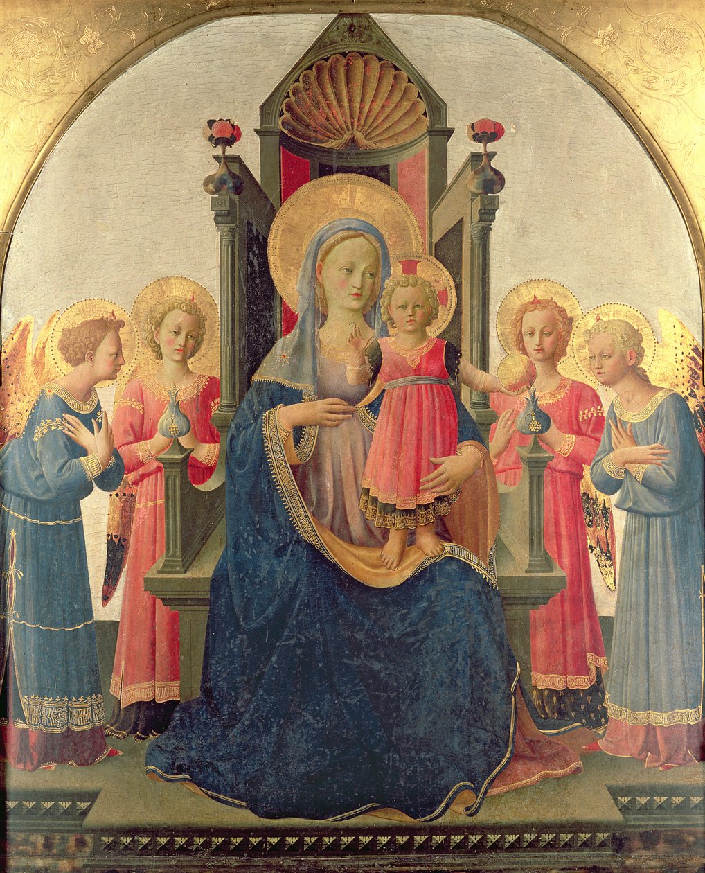 Madonna op de troon door Zanobi di Benedetto Strozzi
