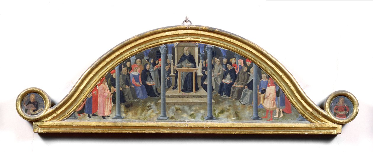 Sint Thomas van Aquino onderwijst door Zanobi di Benedetto Strozzi