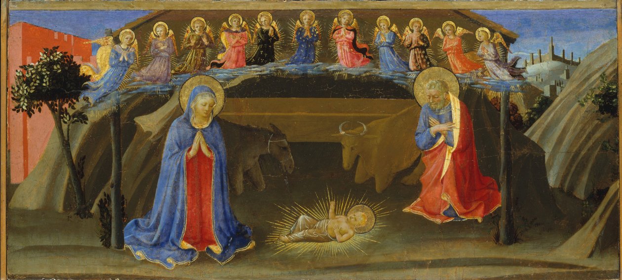 De geboorte van Christus, ca. 1433-34 door Zanobi di Benedetto Strozzi