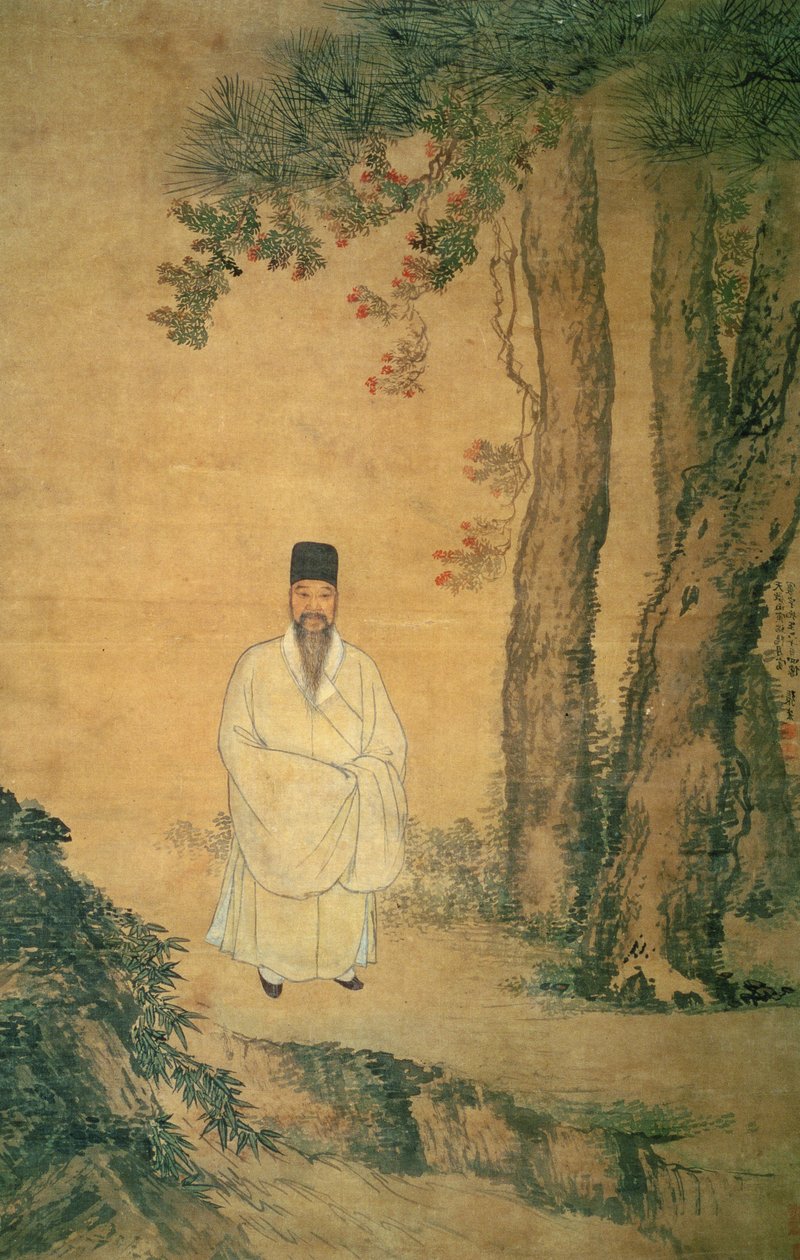 Portret van Huan Yu door Zhang Hong