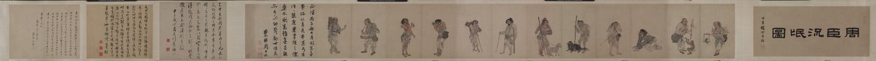 Bedelaars en Straatfiguren, 1516 door Zhou Chen