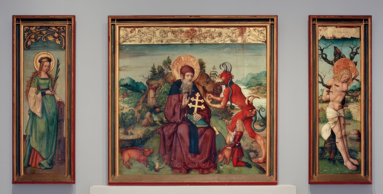 Antonius-retabel door Zürcher Veilchenmeister