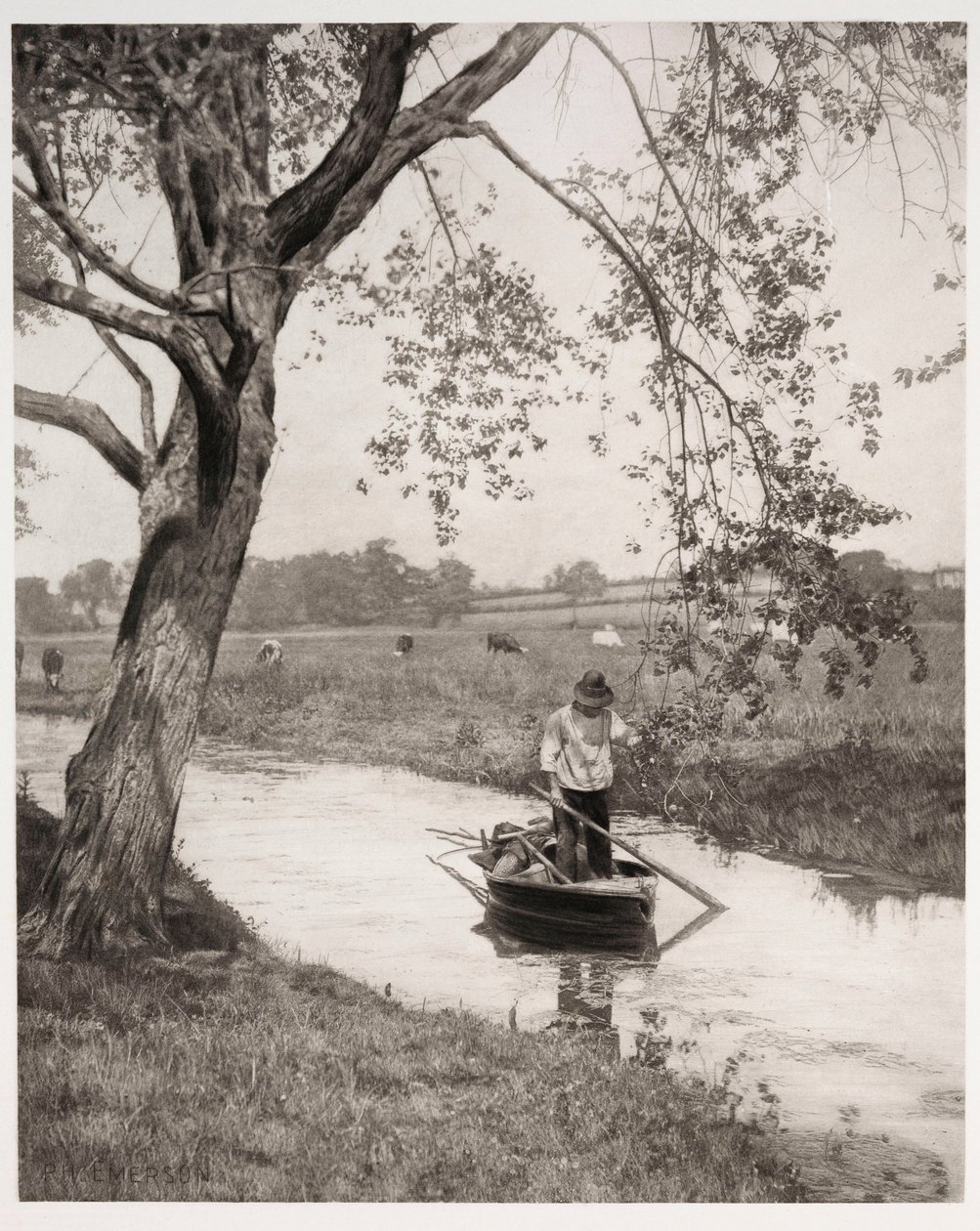Een dijk in Suffolk door Frederick (attr. to) Barnard