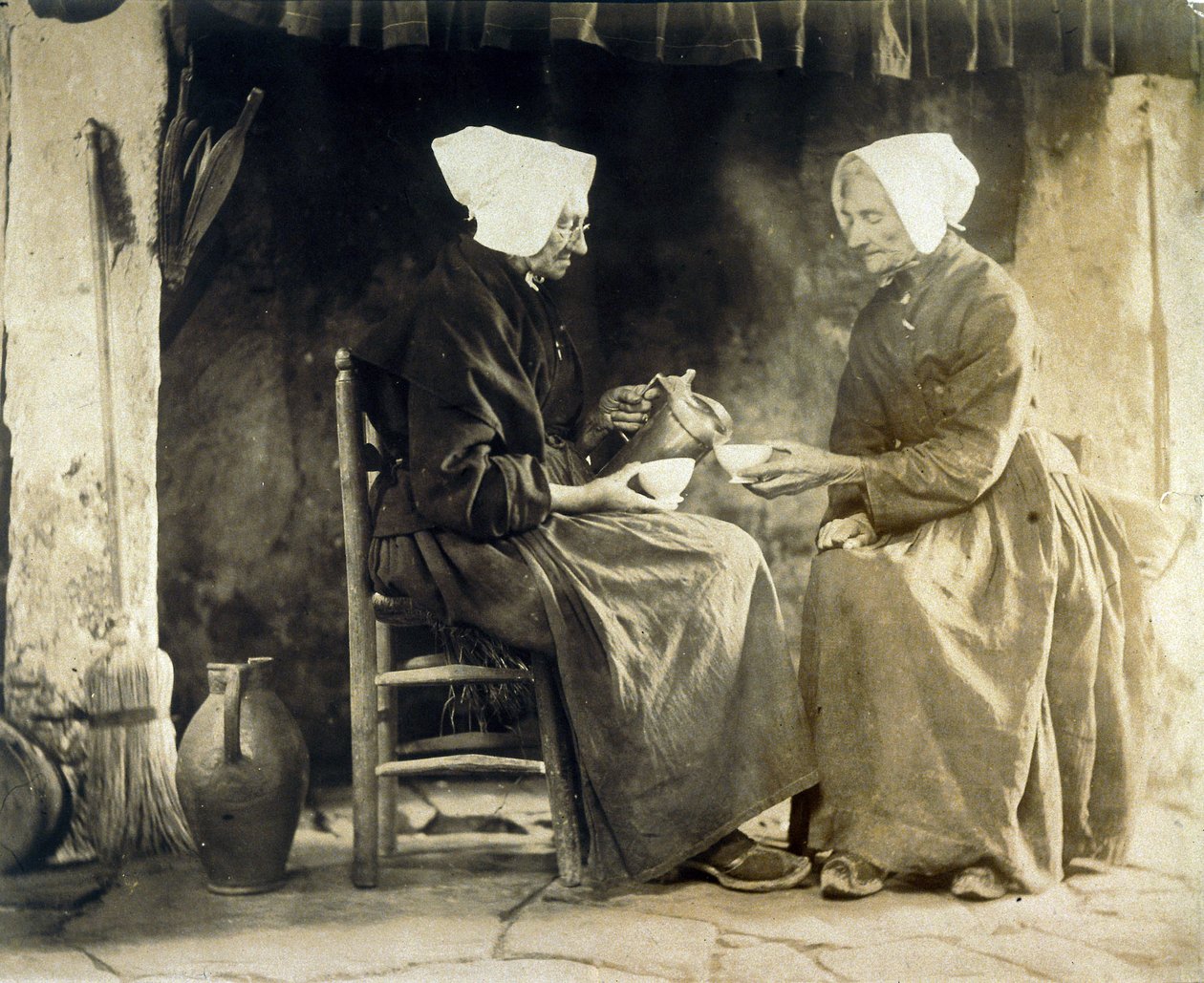 Vrouwen die thee drinken, ca. 1900 door Frederick (attr. to) Barnard