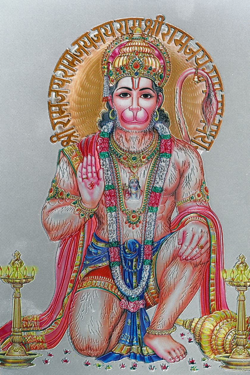 Hanuman, de apengod in de hindoeïstische mythologie. door . .