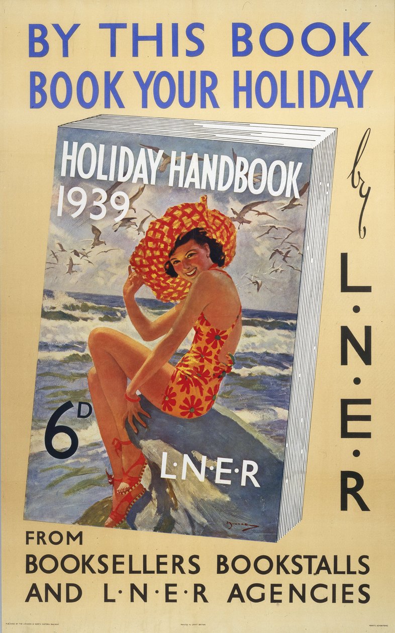 Vakantiehandboek 1939, LNER-poster door Ferdinand Georg Waldmuller