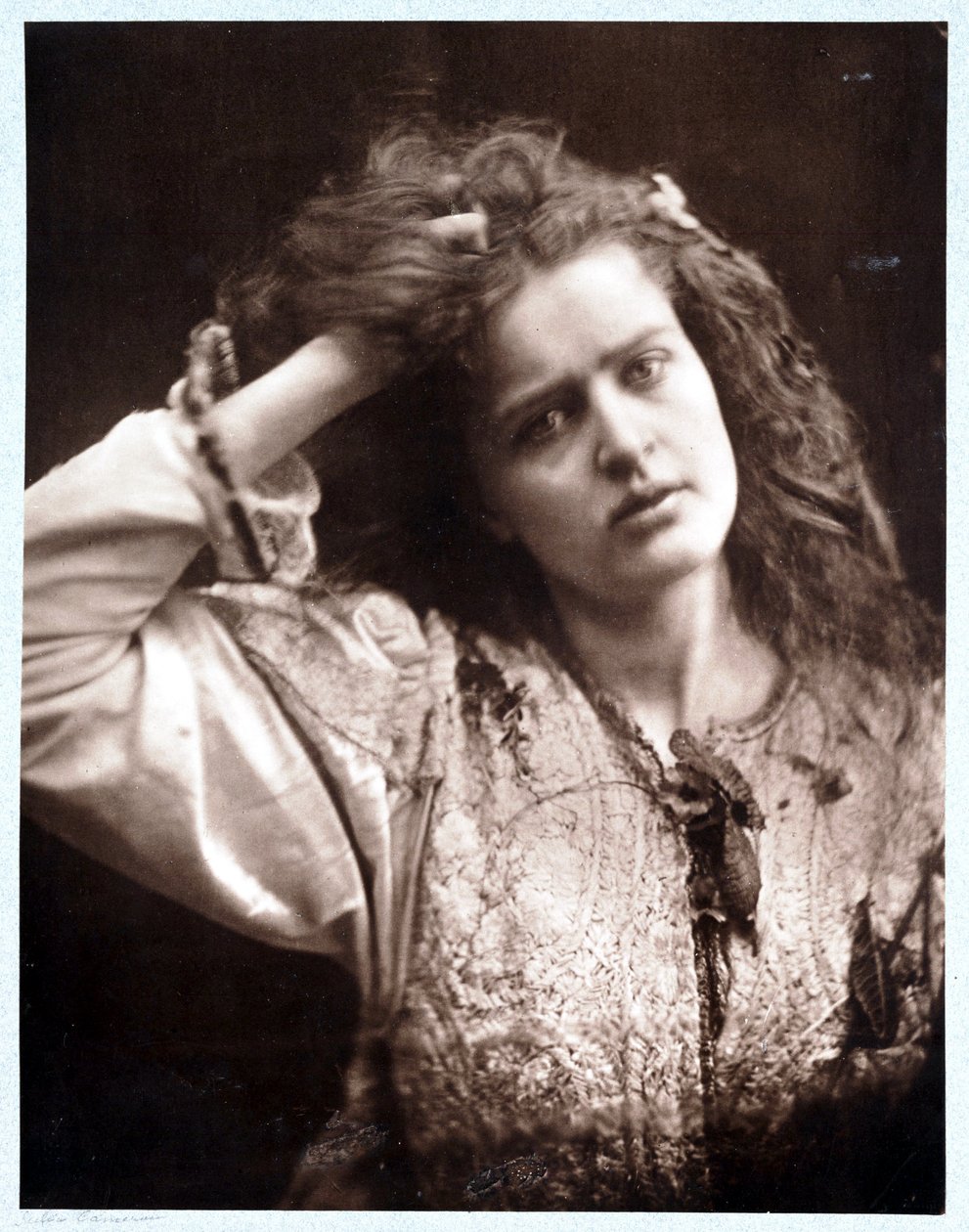 Ophelia [Emily Peacock] door Frederick (attr. to) Barnard