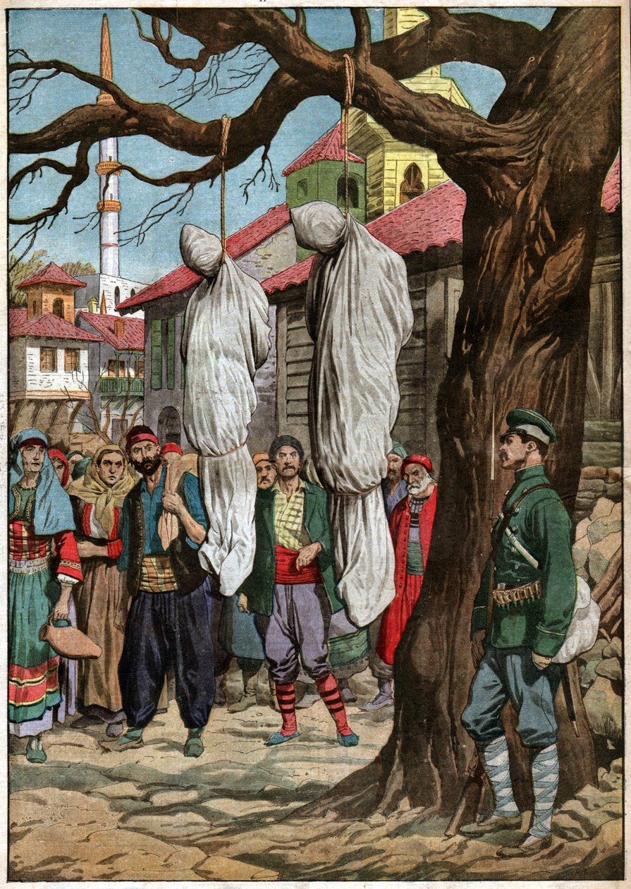 Ophanging van Bashi Bozouks door Ferdinand Georg Waldmuller