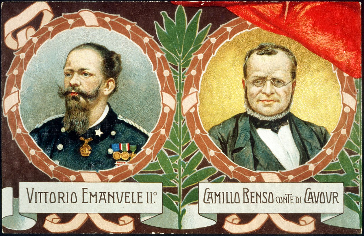Vittorio Emanuele II en Cavour 1911 door . .