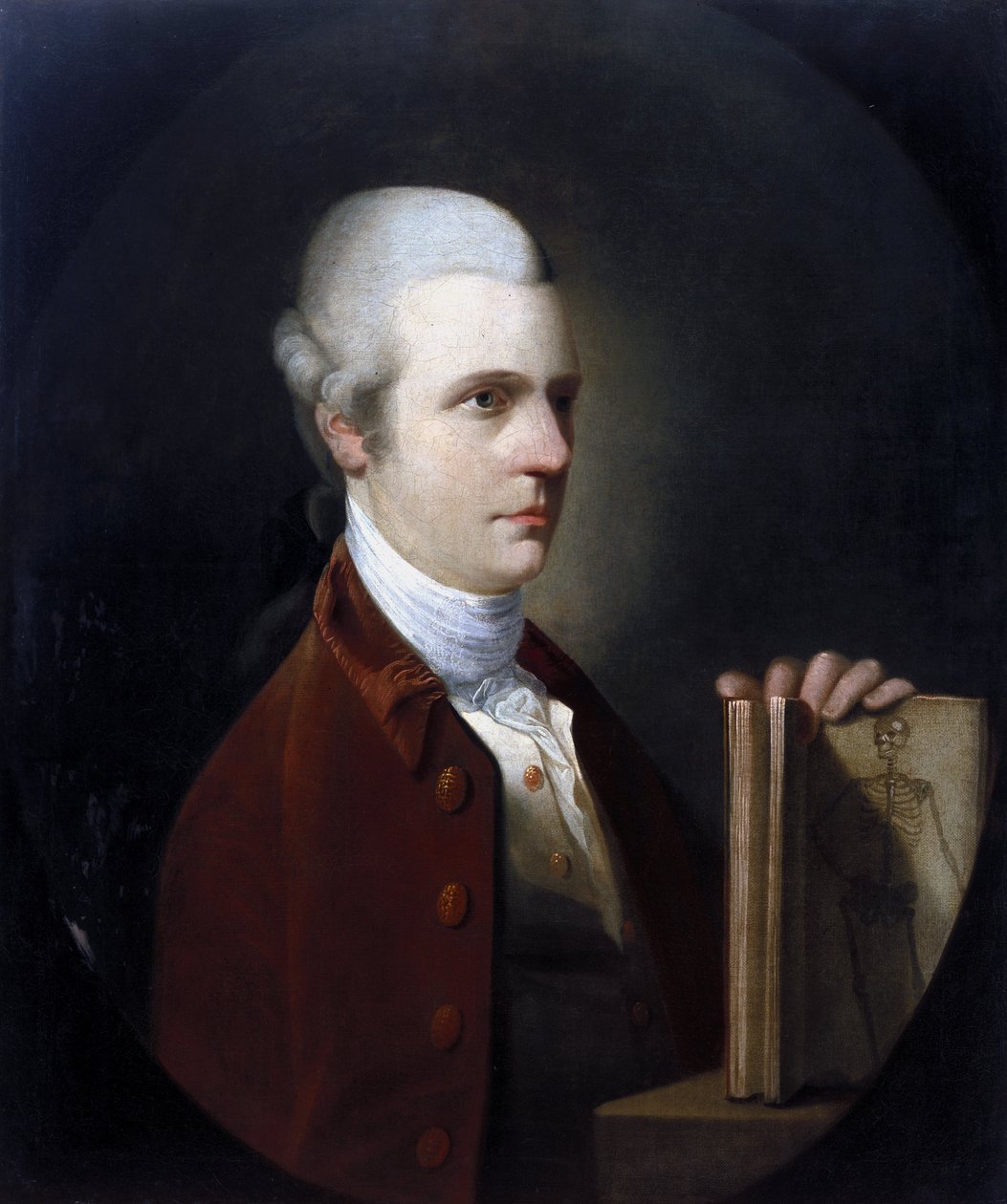 William Hunter, Britse anatoom en verloskundige, ca. 1750 door Frederick (attr. to) Barnard