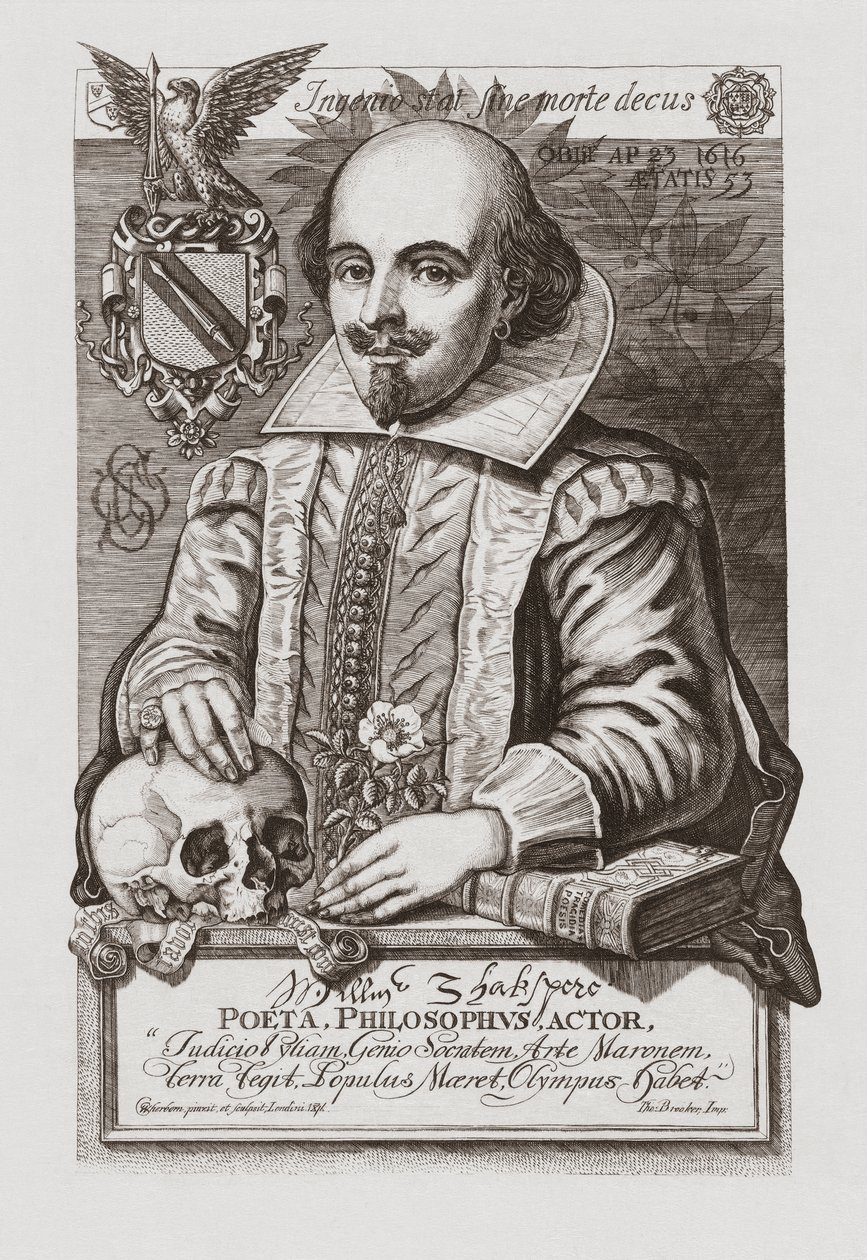 William Shakespeare. Portret. door . .