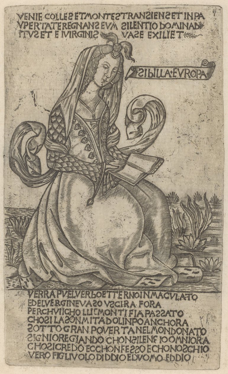 Europese Sibylle door after Baccio Baldini