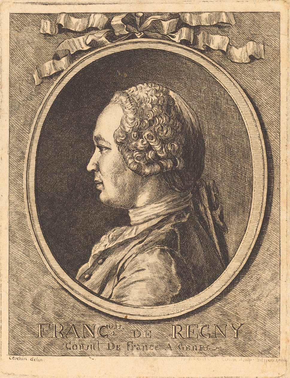 Francois de Regny door after Charles Nicolas Cochin II