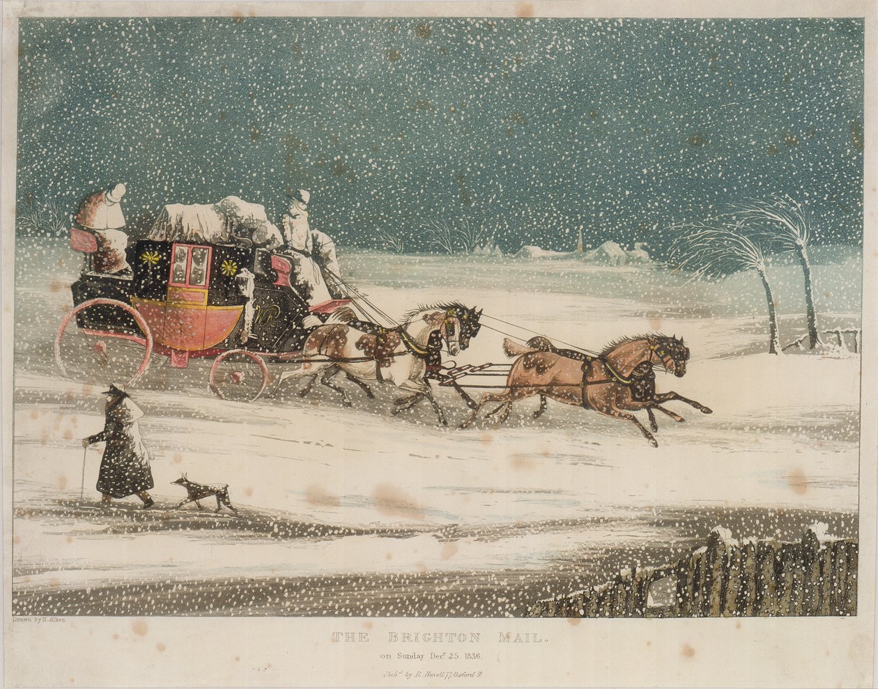 De Brighton Mail door after Henry Thomas Alken