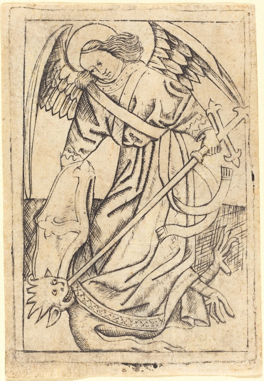 Sint Michaël door after Master E.S.
