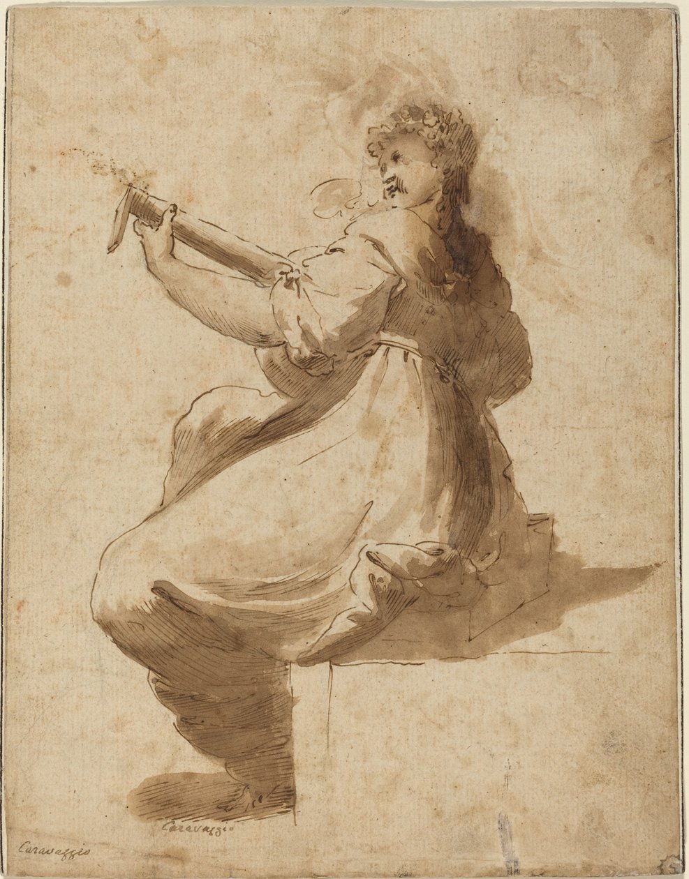 De Luitspeler door after Orazio Gentileschi
