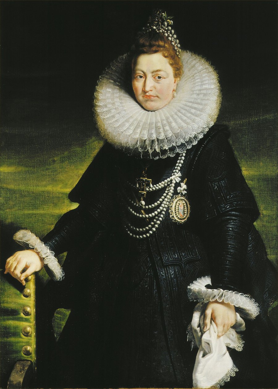 Portret van aartshertogin Isabella door after Peter Paul Rubens