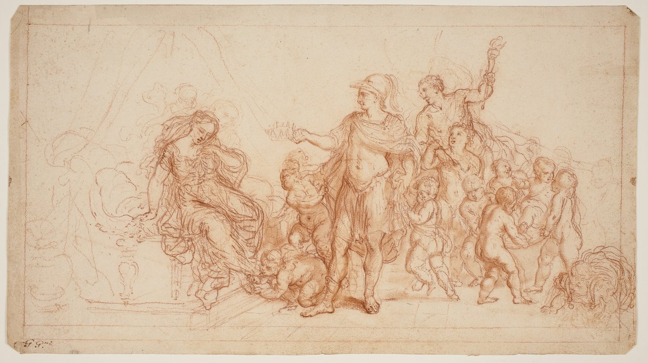 Het huwelijk van Alexander en Roxana door after Raphael