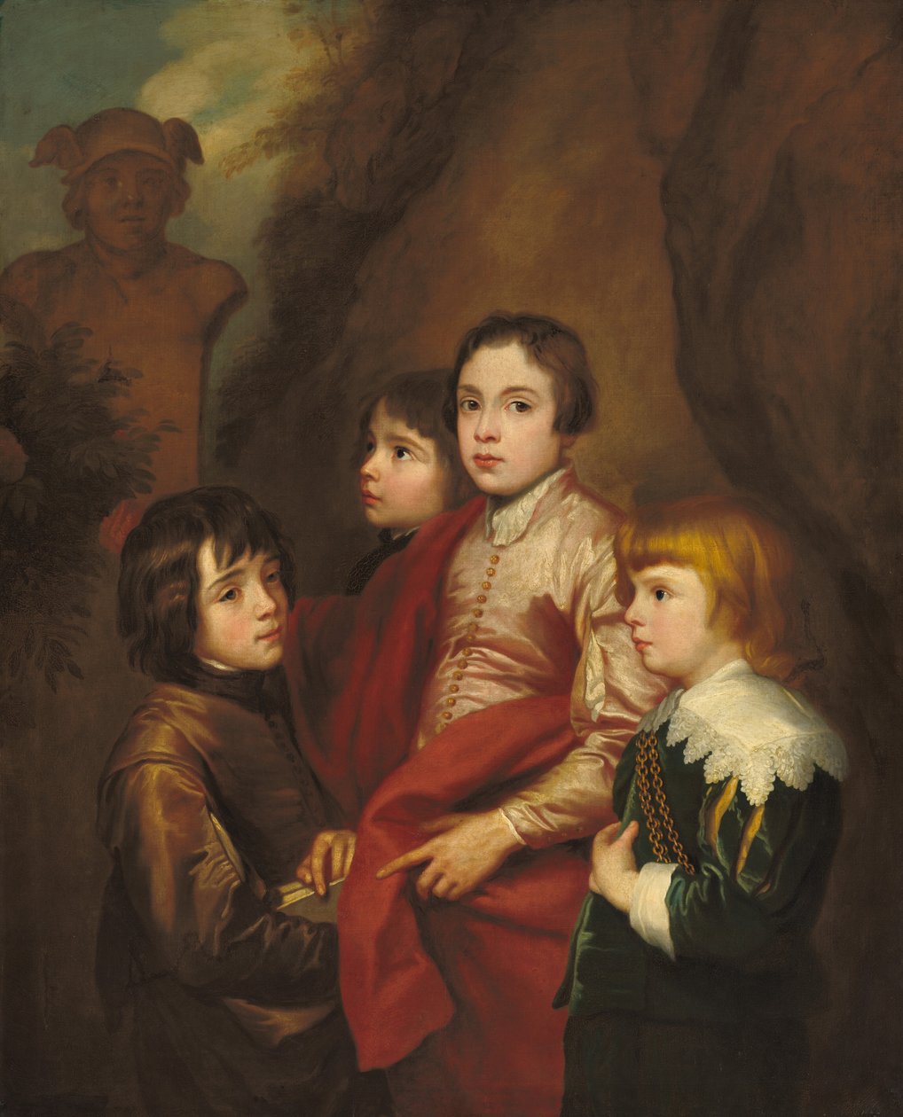 Groep van vier jongens door after Sir Anthony van Dyck