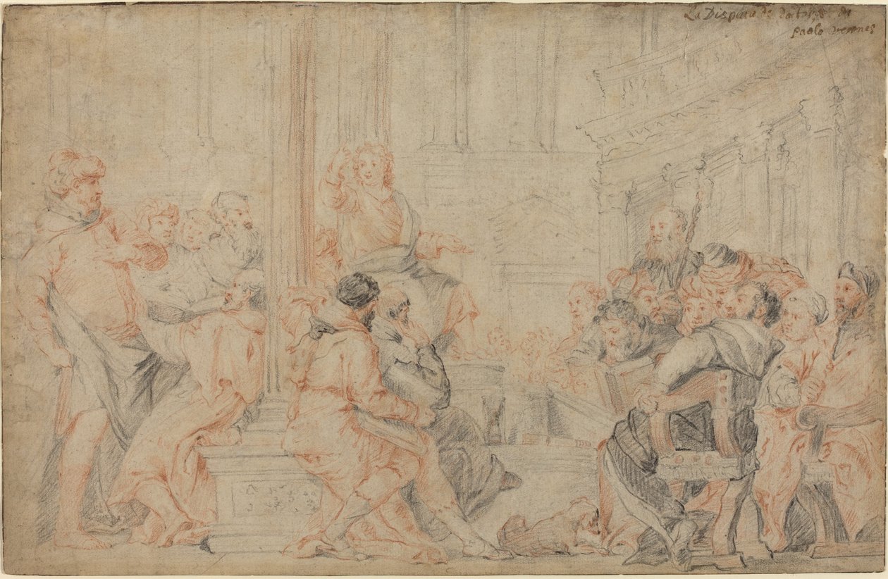 Christus tussen de dokters door after Veronese
