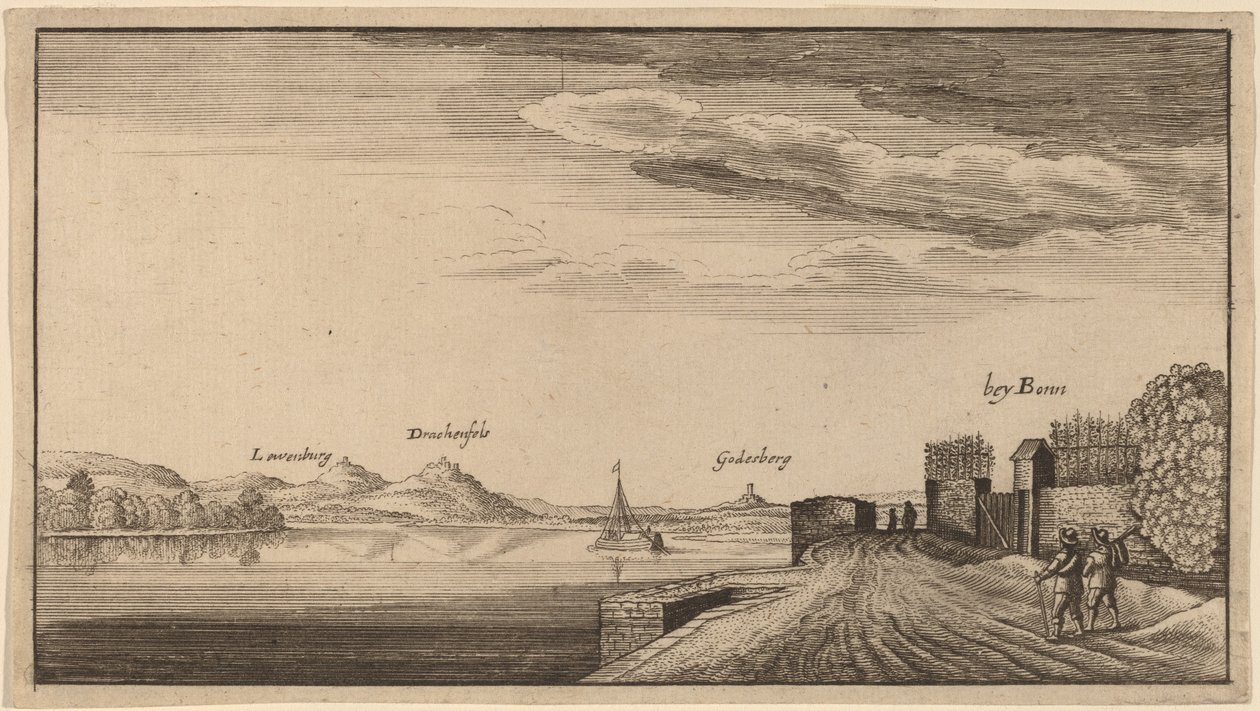Uitzicht op Lewenberg door after Wenceslaus Hollar