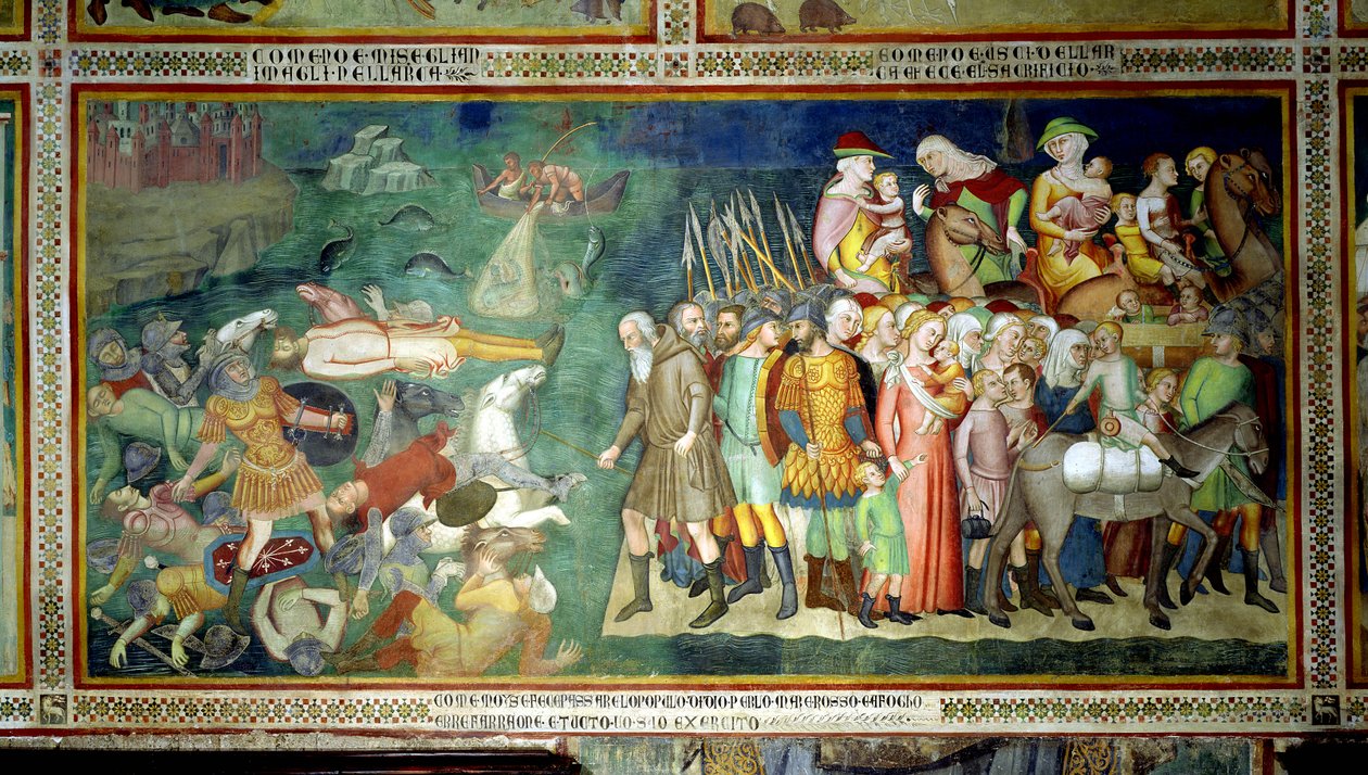 De scheiding van de Rode Zee door also Manfredi de Battilori Bartolo di Fredi