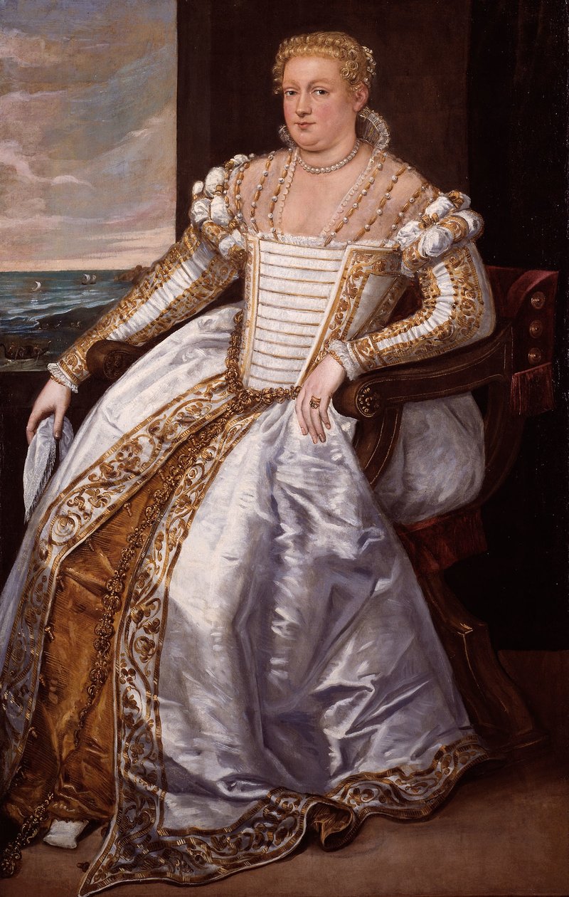 Portret van een dame door anonymous 