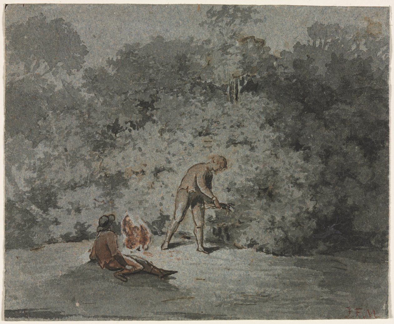 Takdrager (recto) door attributed to Francisque Millet