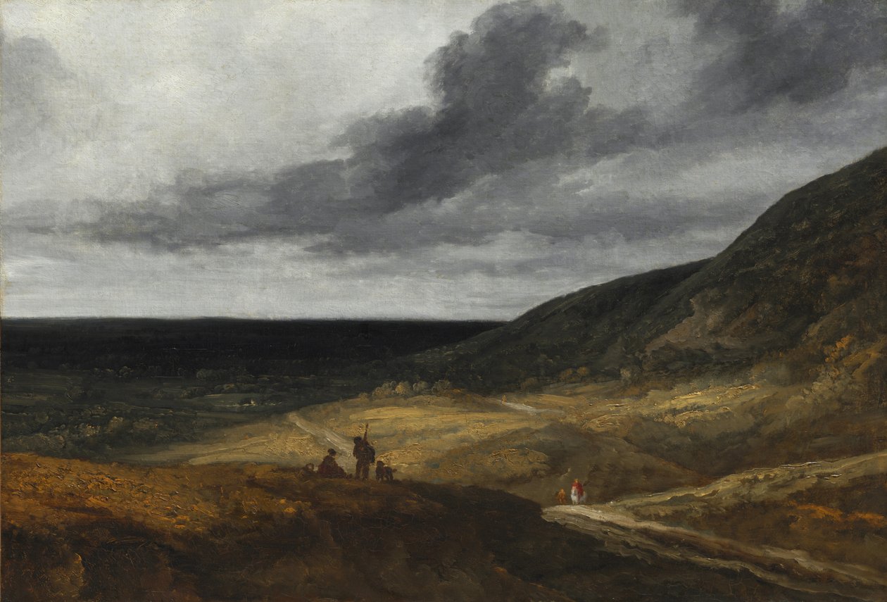 Landschap bij Parijs door attributed to Georges Michel