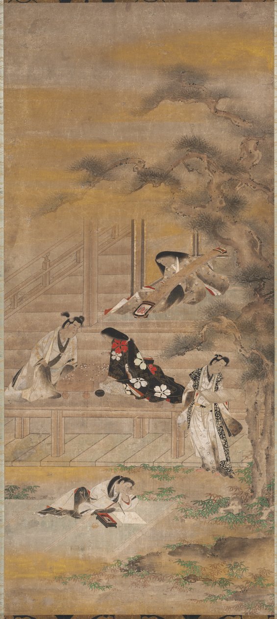 De Vier Plezieren door attributed to Iwasa Matabei